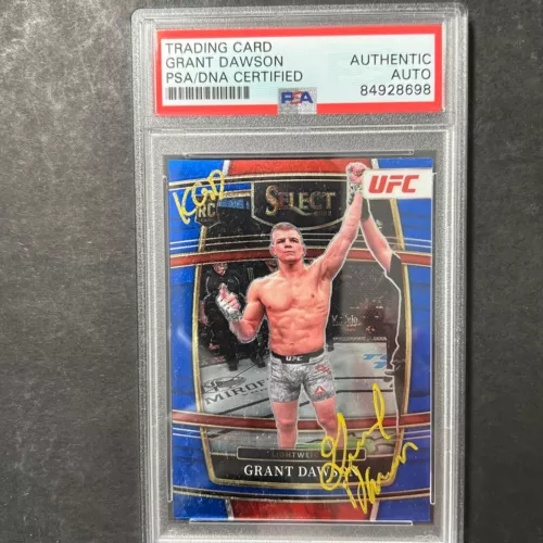 2022 PANINI SELECT #1 GRANT DAWSON SIGNED CARD AUTO PSA SLABBED UFC COLLECTIBLE MEMORABILIA
