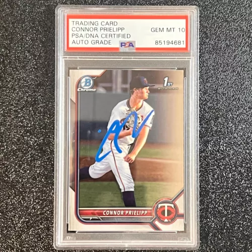 2022 TOPPS BOWMAN CHROME #BDC-8 CONNOR PRIELIPP SIGNED CARD PSA SLABBED AUTO 10 COLLECTIBLE MEMORABILIA