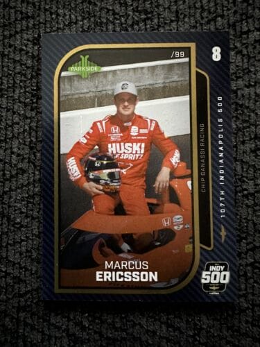 2024 PARKSIDE INDY CAR BLUE FOIL /99 MARCUS ERICSSON NUMBER 103 INDIANAPOLIS 500 COLLECTIBLE MEMORABILIA