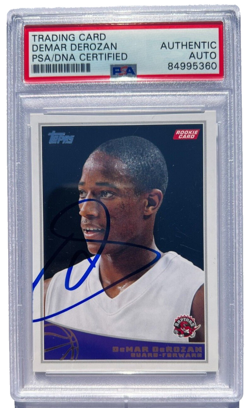 DEMAR DEROZAN SIGNED 2009 TOPPS ROOKIE CARD AUTO #320 PSA/DNA
