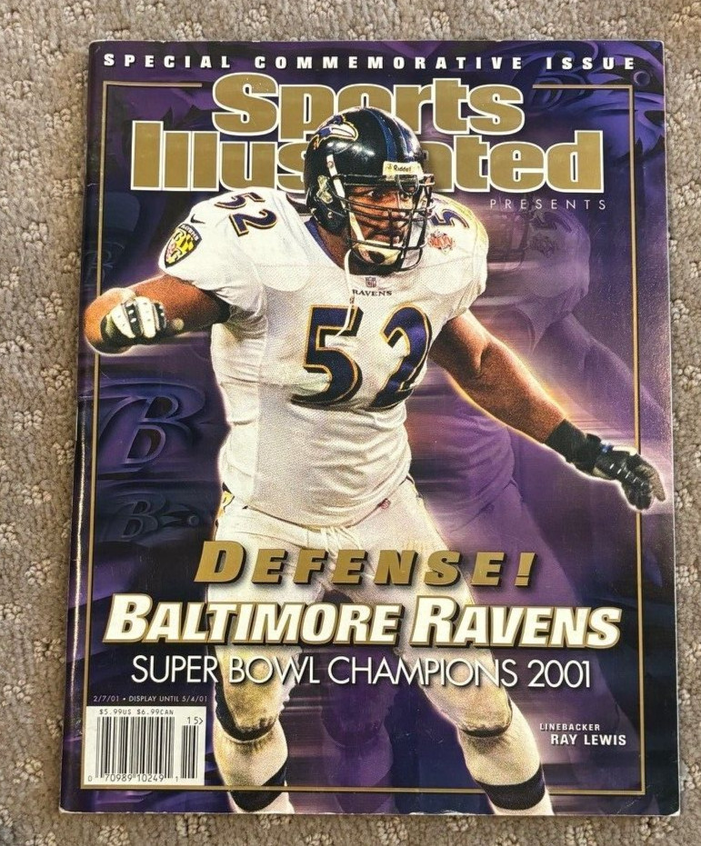 Ray Lewis Sports Illustrated Magazine SI No Label Newsstand Baltimore Ravens