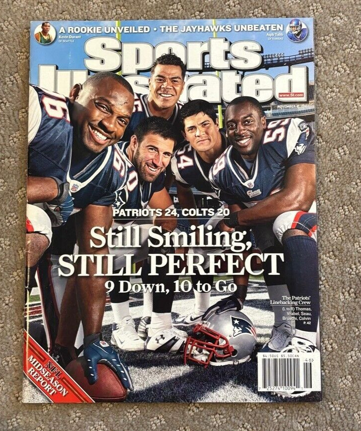 New England Patriots Sports Illustrated Magazine SI Newsstand No Label Bruschi
