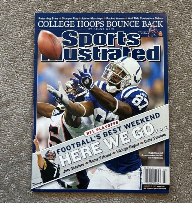 Reggie Wayne Sports Illustrated News Stand Copy No Label Indianapolis Colts