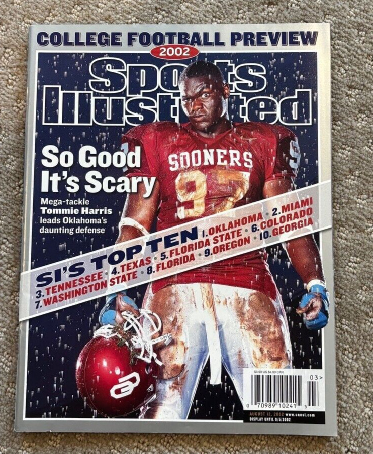 Tommie Harris Oklahoma Sooners Sports Illustrated News Stand Copy No Label