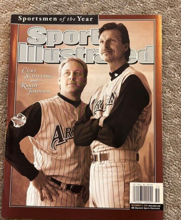 Curt Schilling Randy Johnson Sports Illustrated Newsstand No Label Diamondbacks
