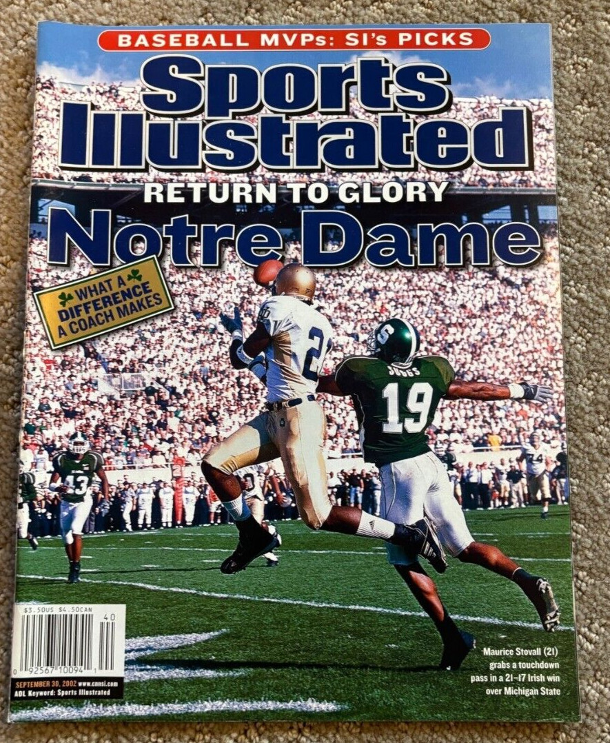 Maurice Stovall Sports Illustrated Magazine News Stand No Label Notre Dame Irish