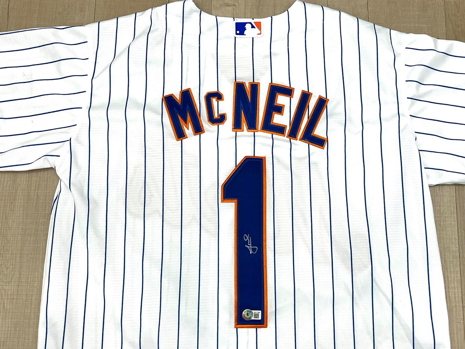 Jeff McNeil Signed New York Mets Jersey All Star Batting Champ Beckett Cert
