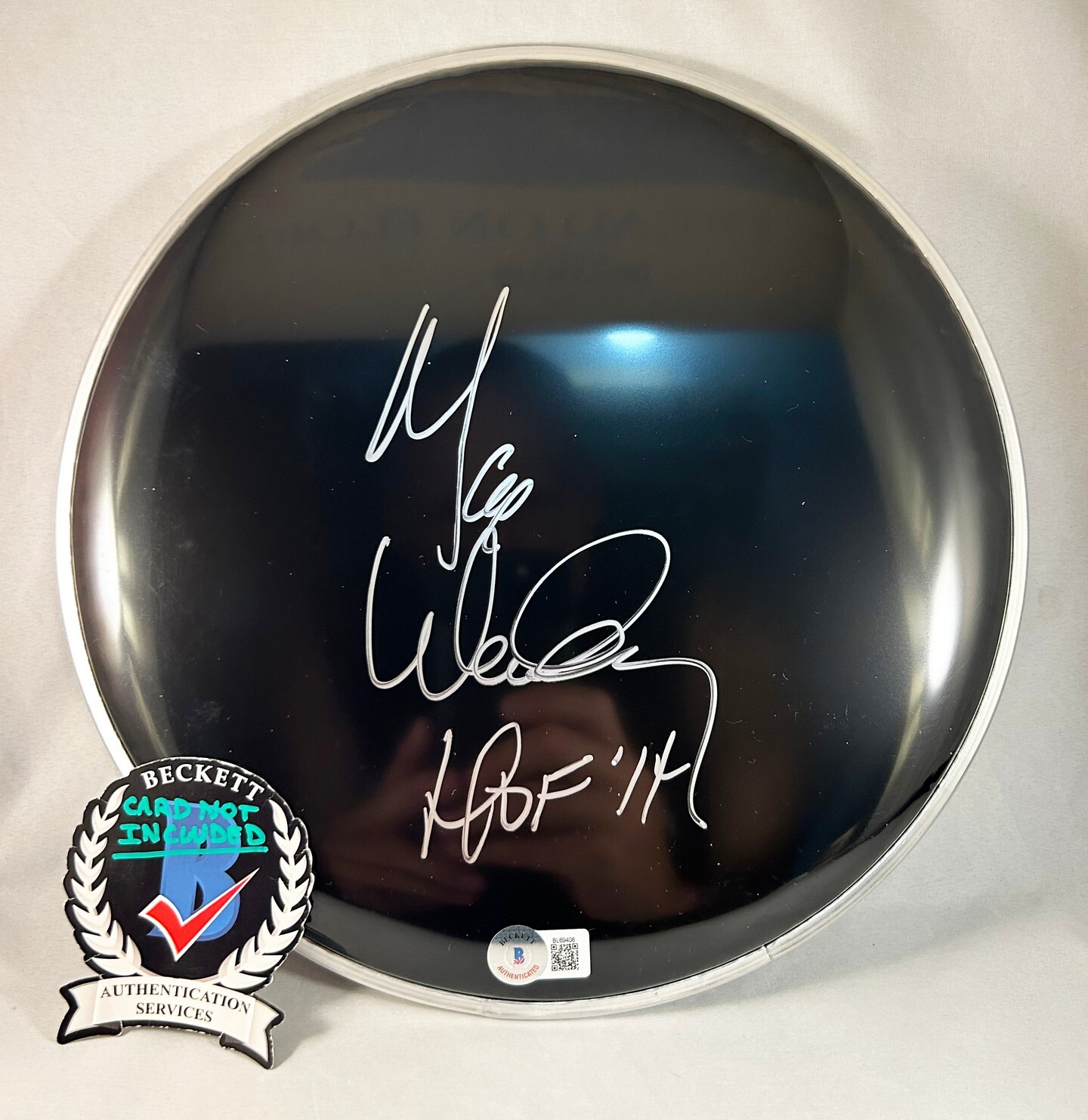 Max Weinberg Signed Drumhead Bruce Springsteen & E Street Band Beckett BAS 1 COA