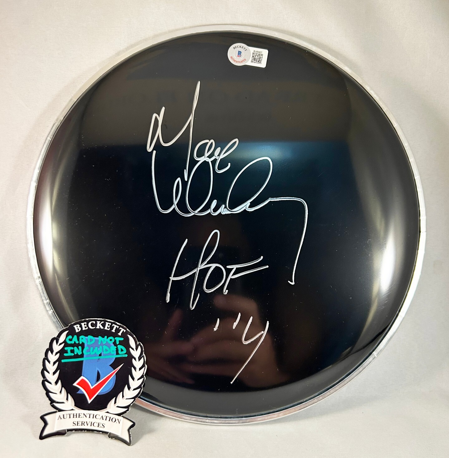 Max Weinberg Signed Drumhead Bruce Springsteen & E Street Band Beckett BAS COA