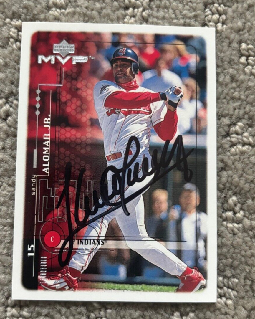 1999 Upper Deck MVP #59 Sandy Alomar Jr. signed autographed card Cleveland