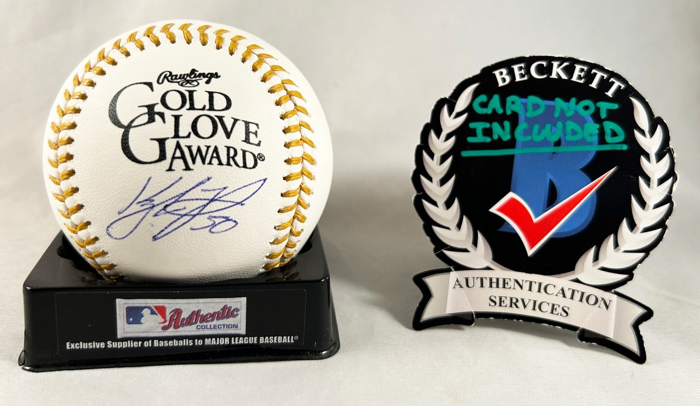 Kyle Tucker Signed Gold Glove Baseball Houston Astros Beckett BAS COA