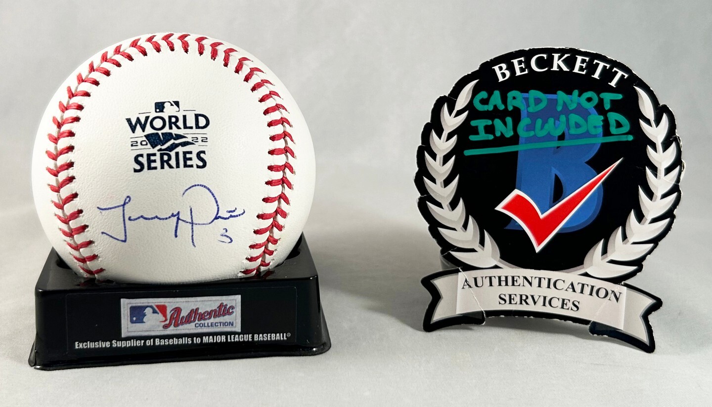Jeremy Pena Signed 2022 World Series Baseball Houston Astros Beckett BAS COA