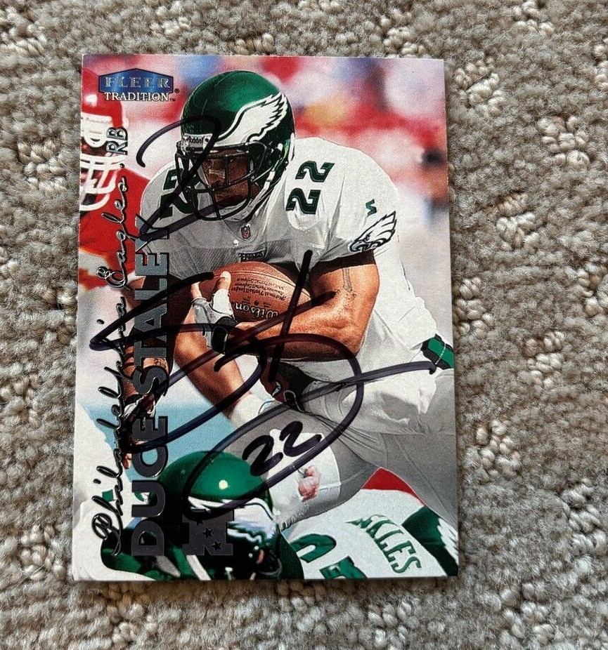 1999 Fleer Tradition Duce Staley signed autographed Philadelphia Eagles card