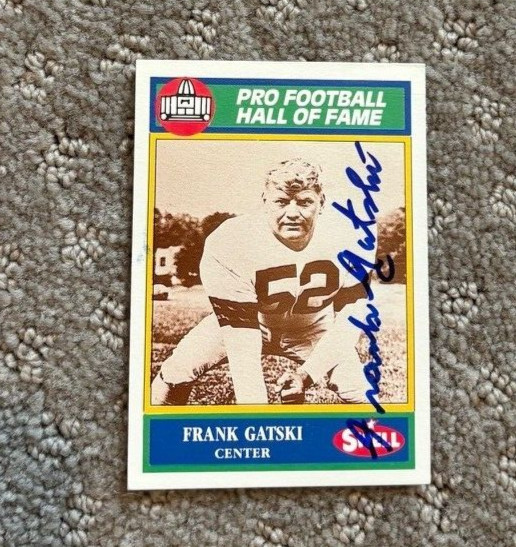 Frank Gatski Signed Autographed Swell Football Card Cleveland Browns