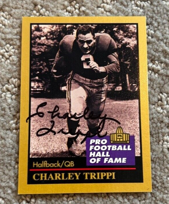 Charley Trippi SIGNED AUTOGRAPHED 1991 ENOR CARD Cardinals