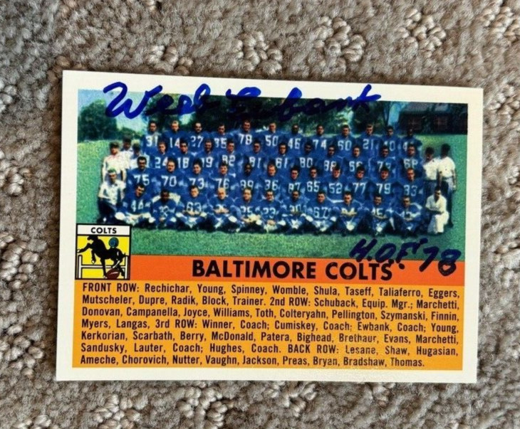 WEEB EWBANK SIGNED AUTOGRAPHED 1994 TOPPS ARCHIVES BALTIMORE COLTS CARD #48 COLLECTIBLE MEMORABILIA