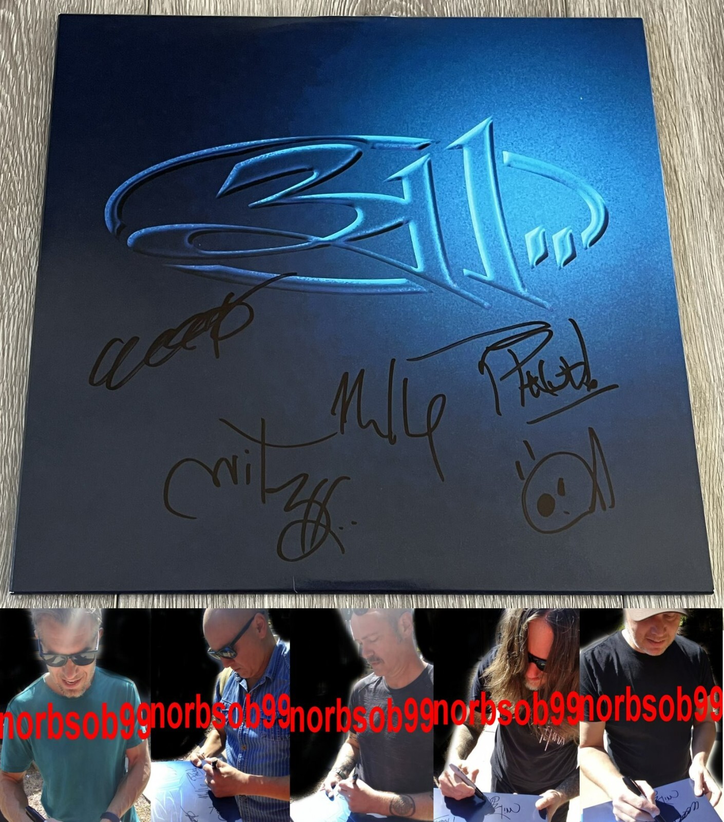 311 SIGNED AUTOGRAPH SELF TITLED VINYL ALBUM RECORD NICK HEXUM +4 W/EXACT PROOF COLLECTIBLE MEMORABILIA