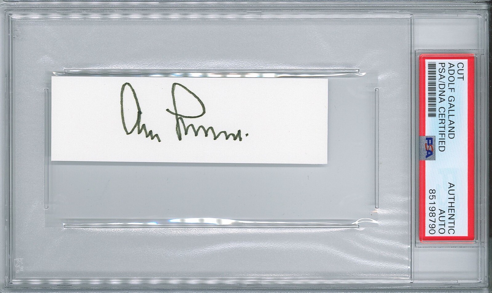 ADOLF GALLAND SIGNED CUT SIGNATURE PSA DNA 85198790 (D) WWII ACE 104V