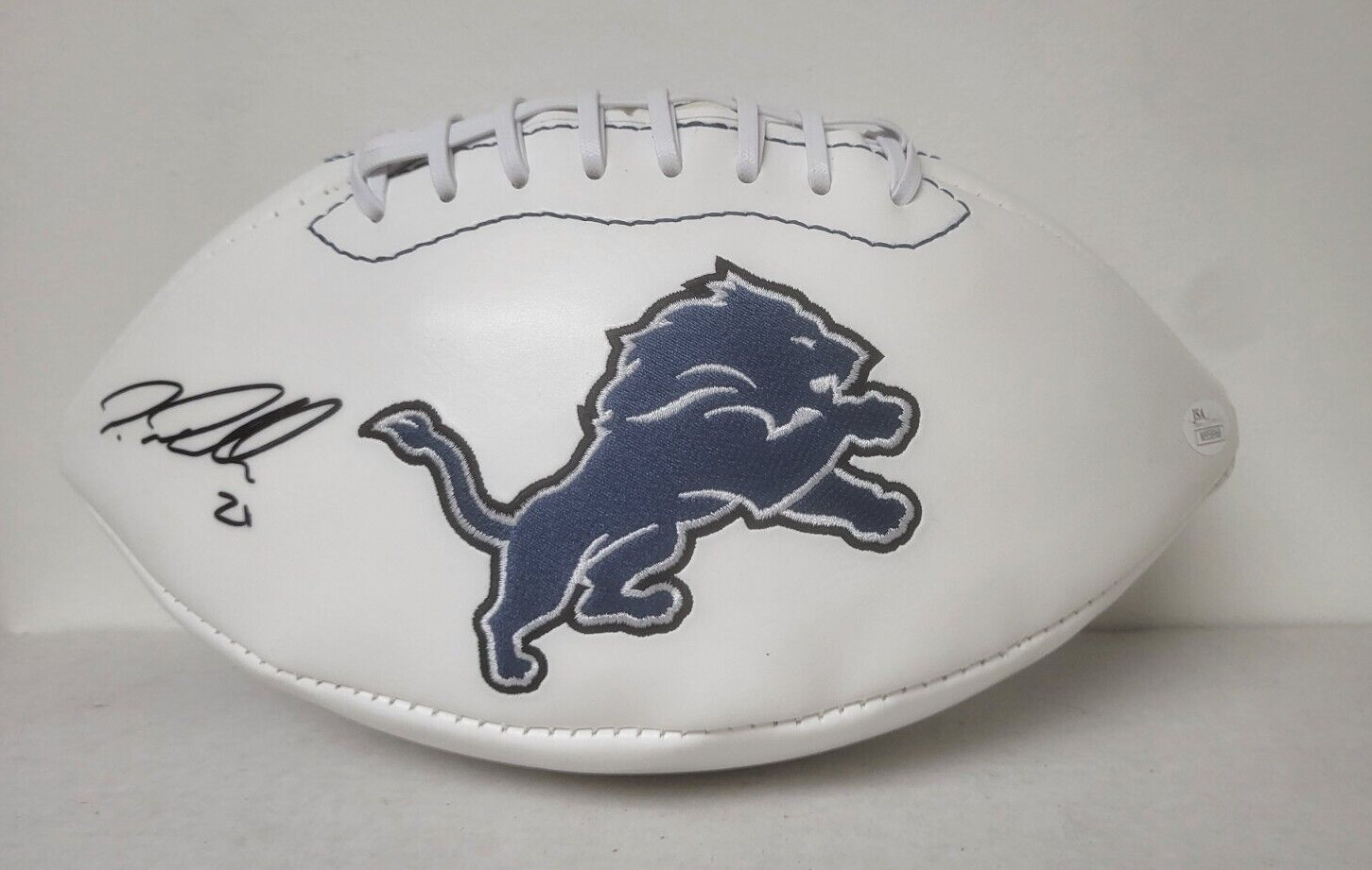 AMEER ABDULLAH DETROIT LIONS SIGNED AUTOGRAPHED WHITE PANEL FOOTBALL JSA