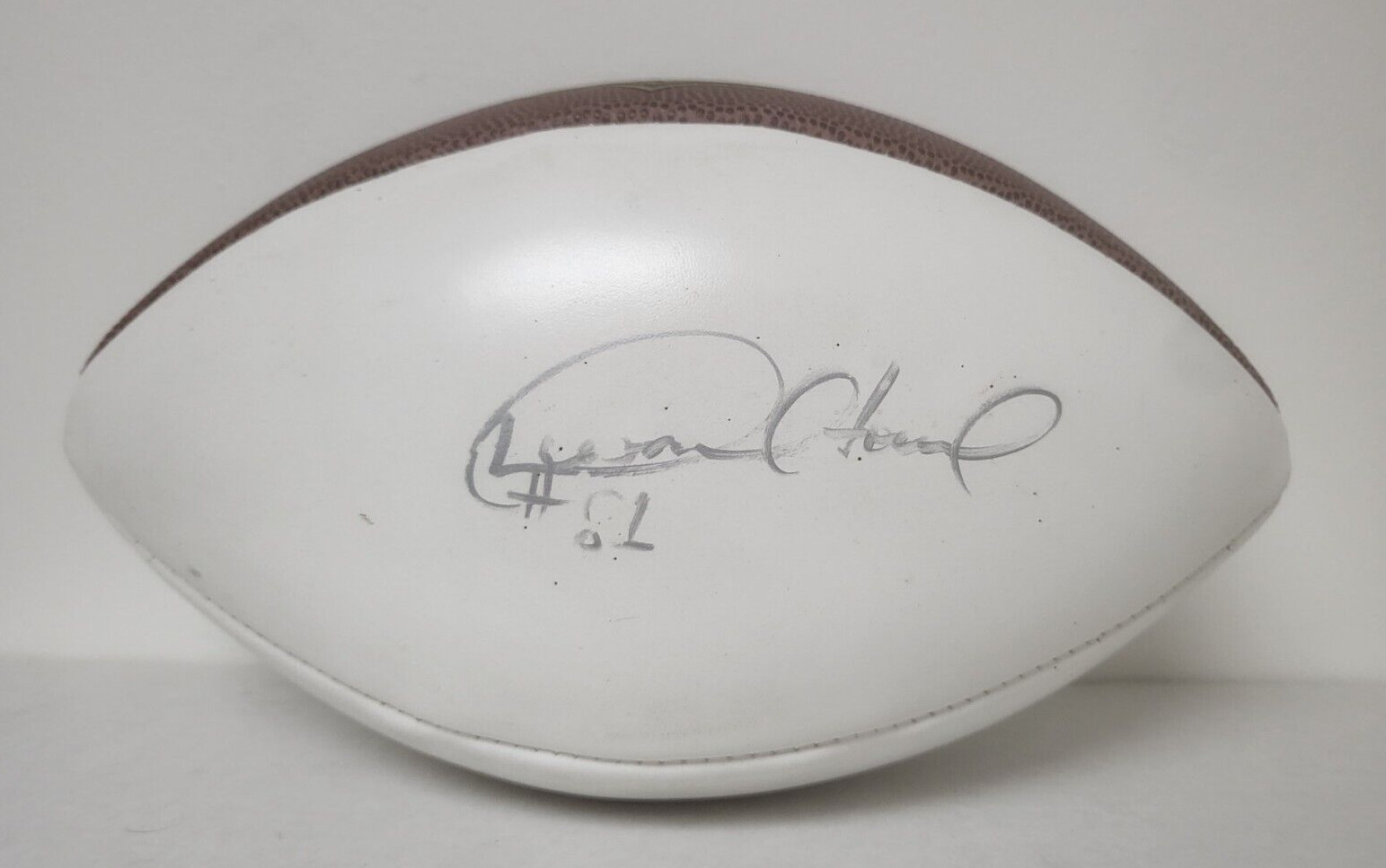 DESMOND HOWARD MICHIGAN SIGNED AUTOGRAPHED WHITE PANEL FOOTBALL W/COA