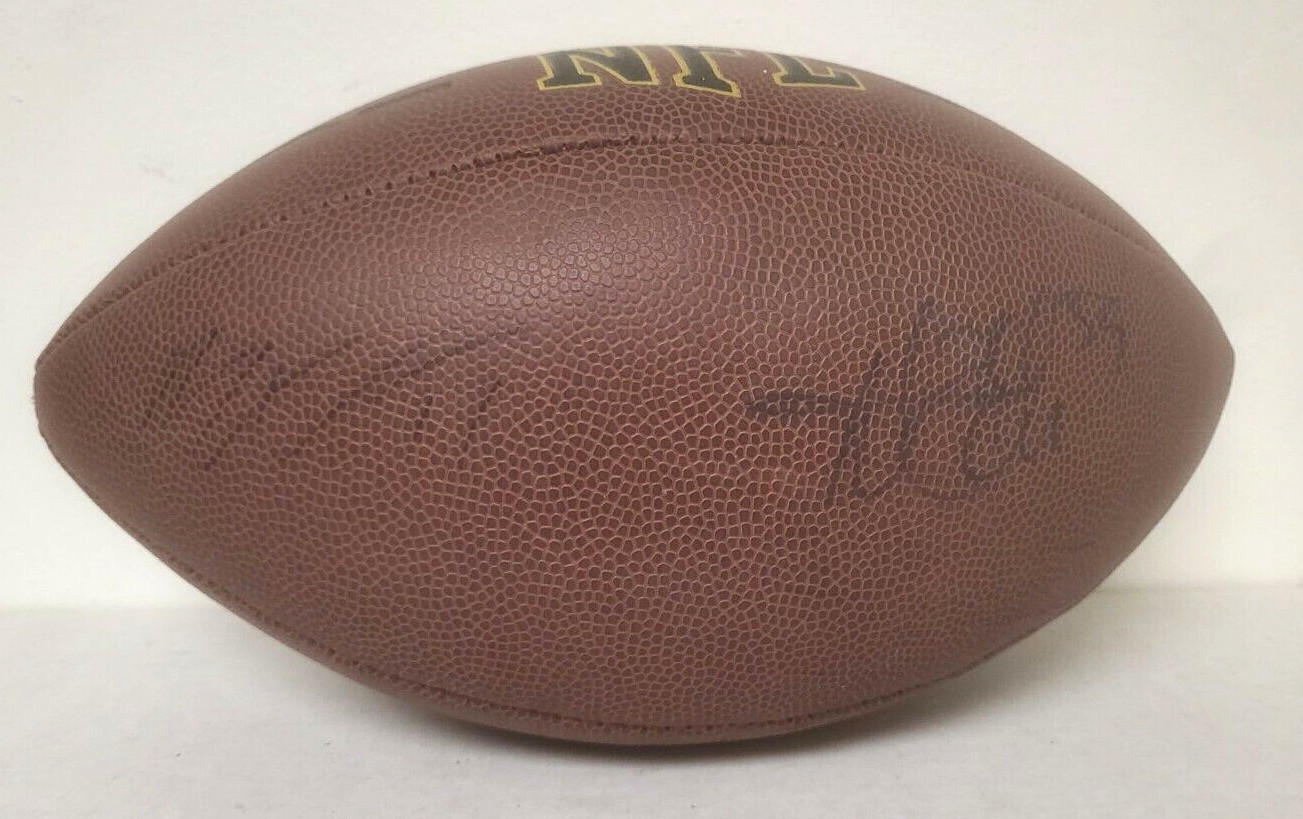 MIKE WALLACE LAMAR MILLER MIKE POUNCEY DOLPHINS MULTI SIGNED WILSON FOOTBALL JSA