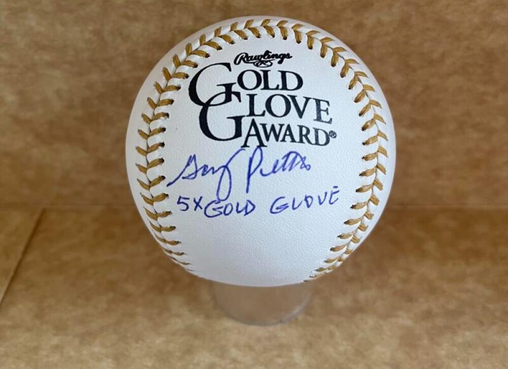 GARY PETTIS 5X SIGNED AUTOGRAPHED GOLD GLOVE BASEBALL JSA AUTH