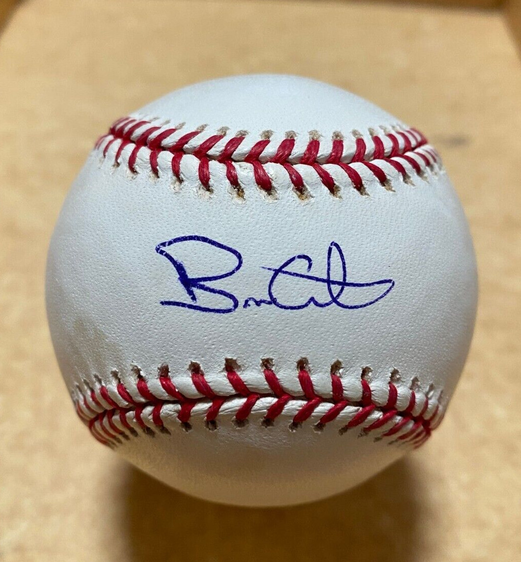 BRIAN GILES PIRATES/PADRES SIGNED AUTOGRAPHED M.L. BASEBALL WCOA