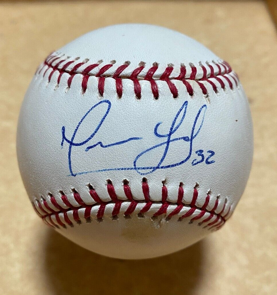 ANGEL GUZMAN CHICAGO CUBS SIGNED AUTOGRAPHED M.L. BASEBALL W/COA