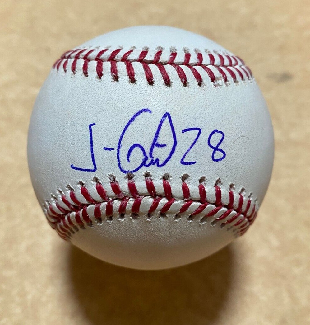 JORGE GUZMAN MIAMI MARLINS SIGNED AUTOGRAPHED M.L. BASEBALL W/COA *