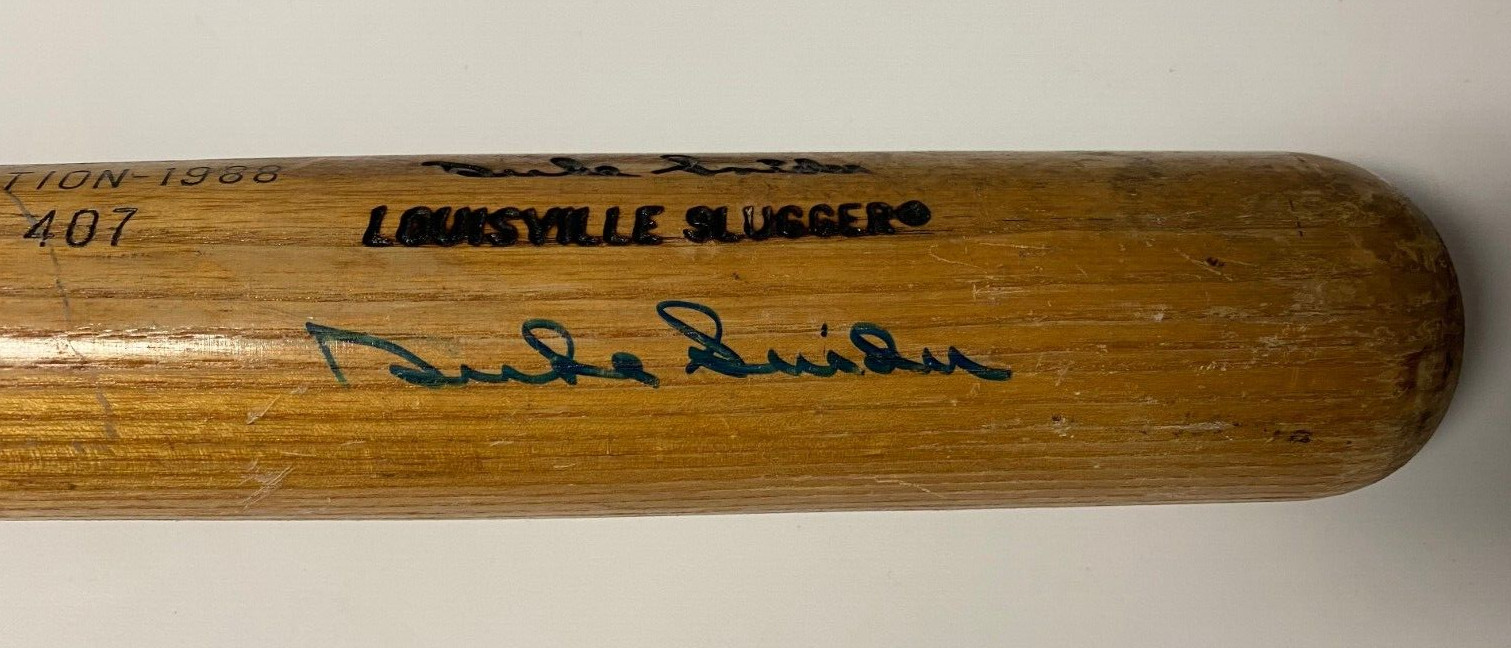 DUKE SNIDER DODGERS SIGNED AUTOGRAPHED VINTAGE LV SLUGGER 407 HOME RUN BAT W/COA