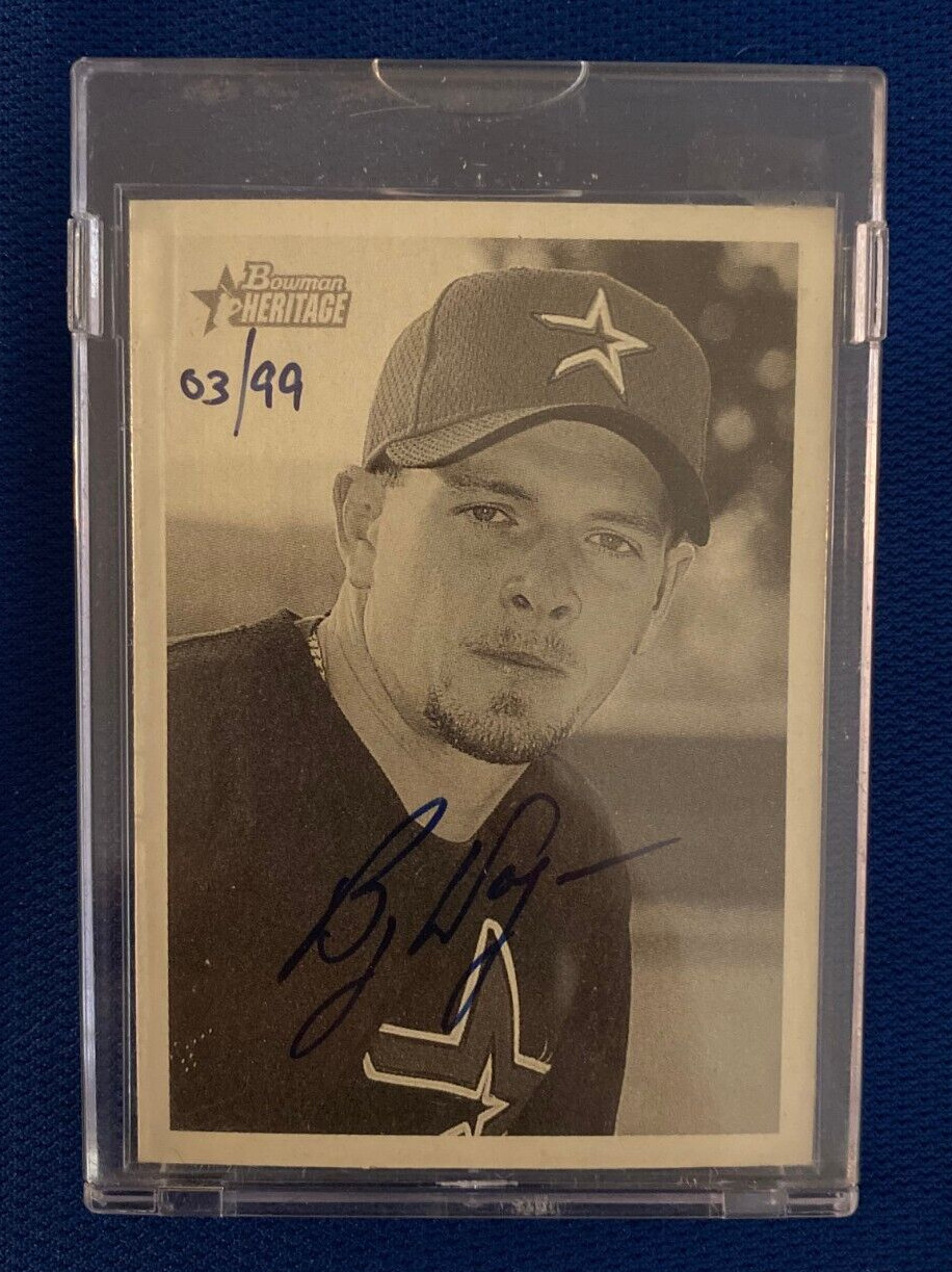 2001 BOWMAN HERITAGE BILLY WAGNER ASTROS SIGNED AUTOGRAPHED CARD 03/99 #81