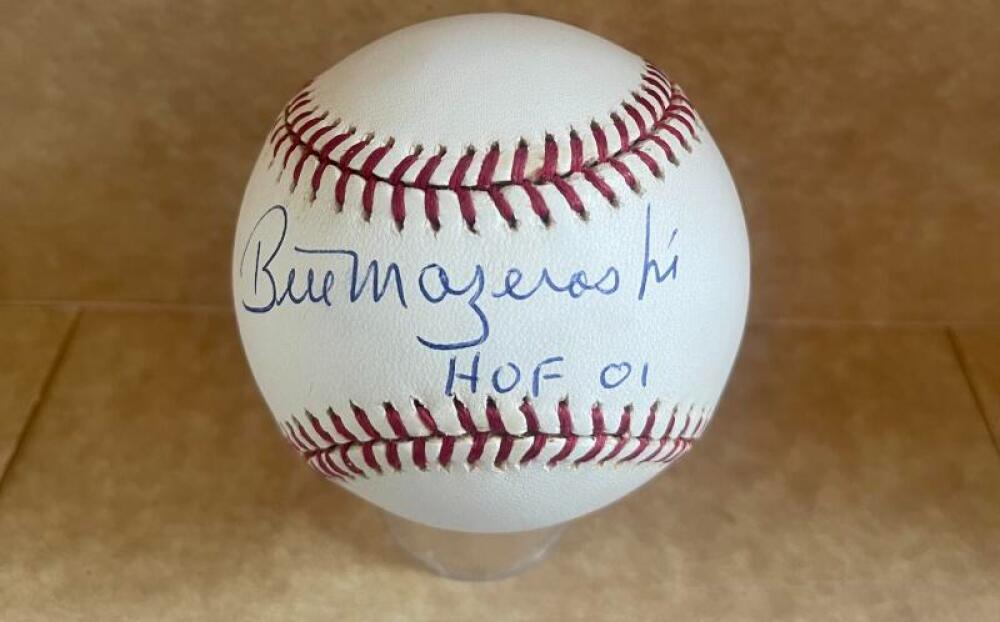 BILL MAZEROSKI PIRATES HOF 01 SIGNED AUTOGRAPHED N.L. BASEBALL JSA AUTH