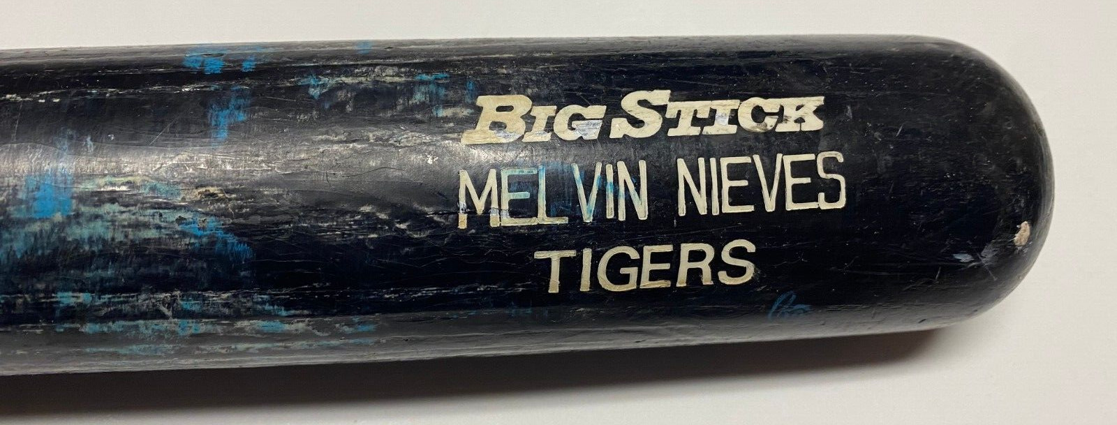 MELVIN NIEVES DETROIT TIGERS MLB GAME USED RAWLINGS BIG STICK CRACKED BAT