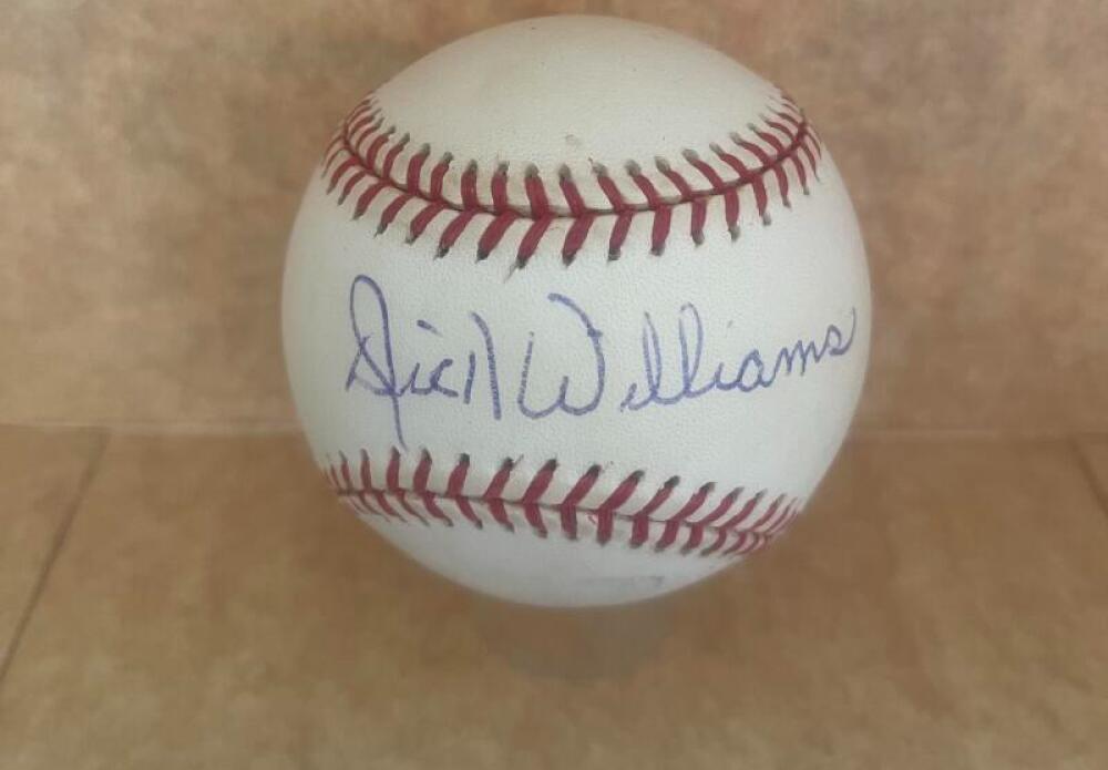 DICK WILLIAMS OAKLAND A'S SIGNED AUTOGRAPHED M.L. BASEBALL BECKETT AUTH
