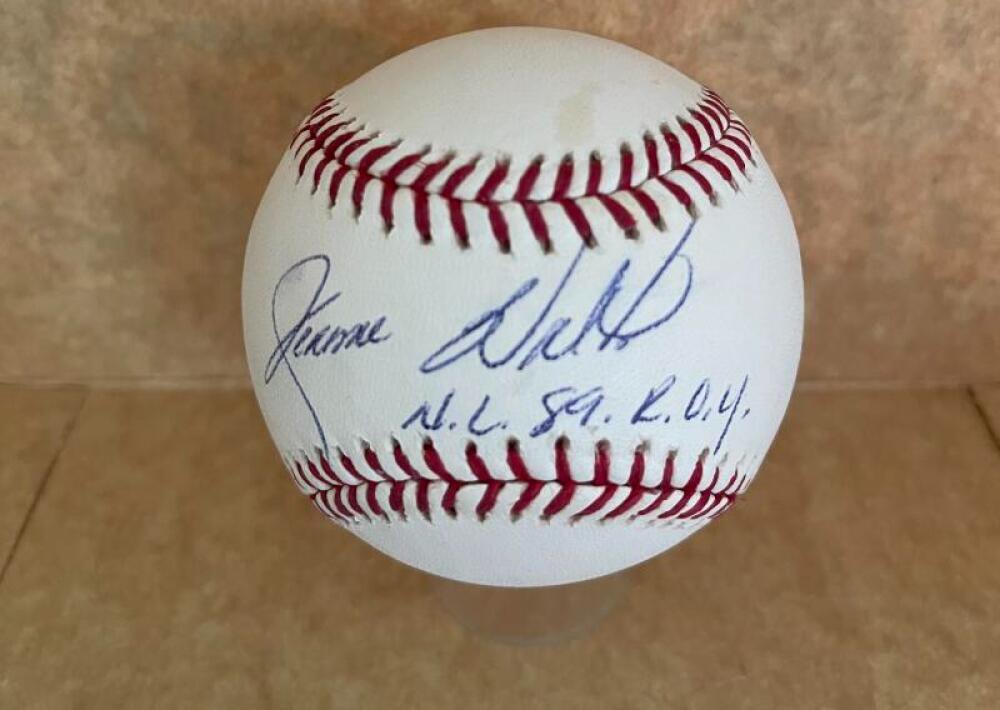JEROME WALTON CUBS NL 89 ROY SIGNED AUTO M.L. BASEBALL BECKETT AUTH