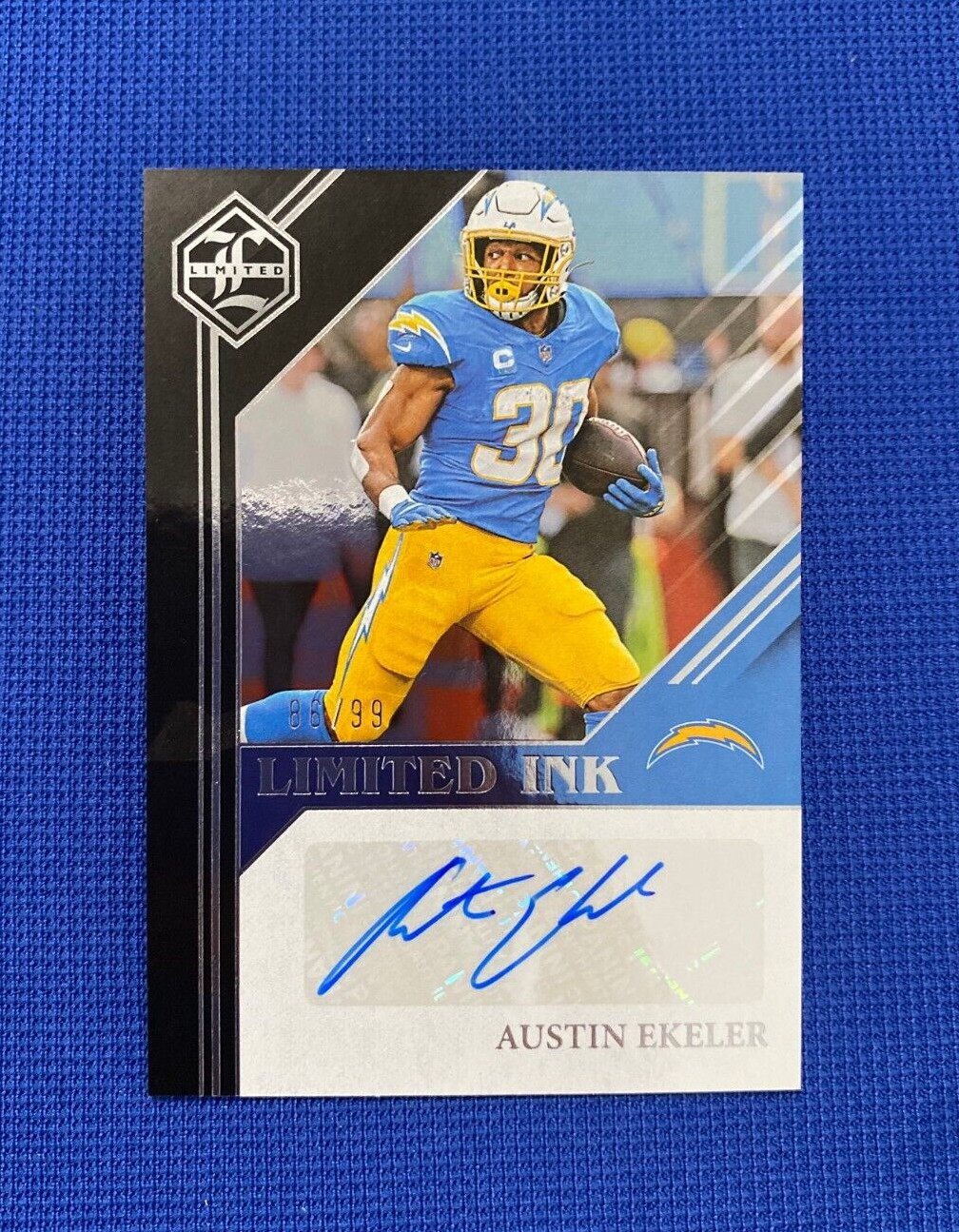 2023 PANINI LIMITED AUSTIN EKELER CHARGERS AUTO SIGNED LIMITED INK CARD /99