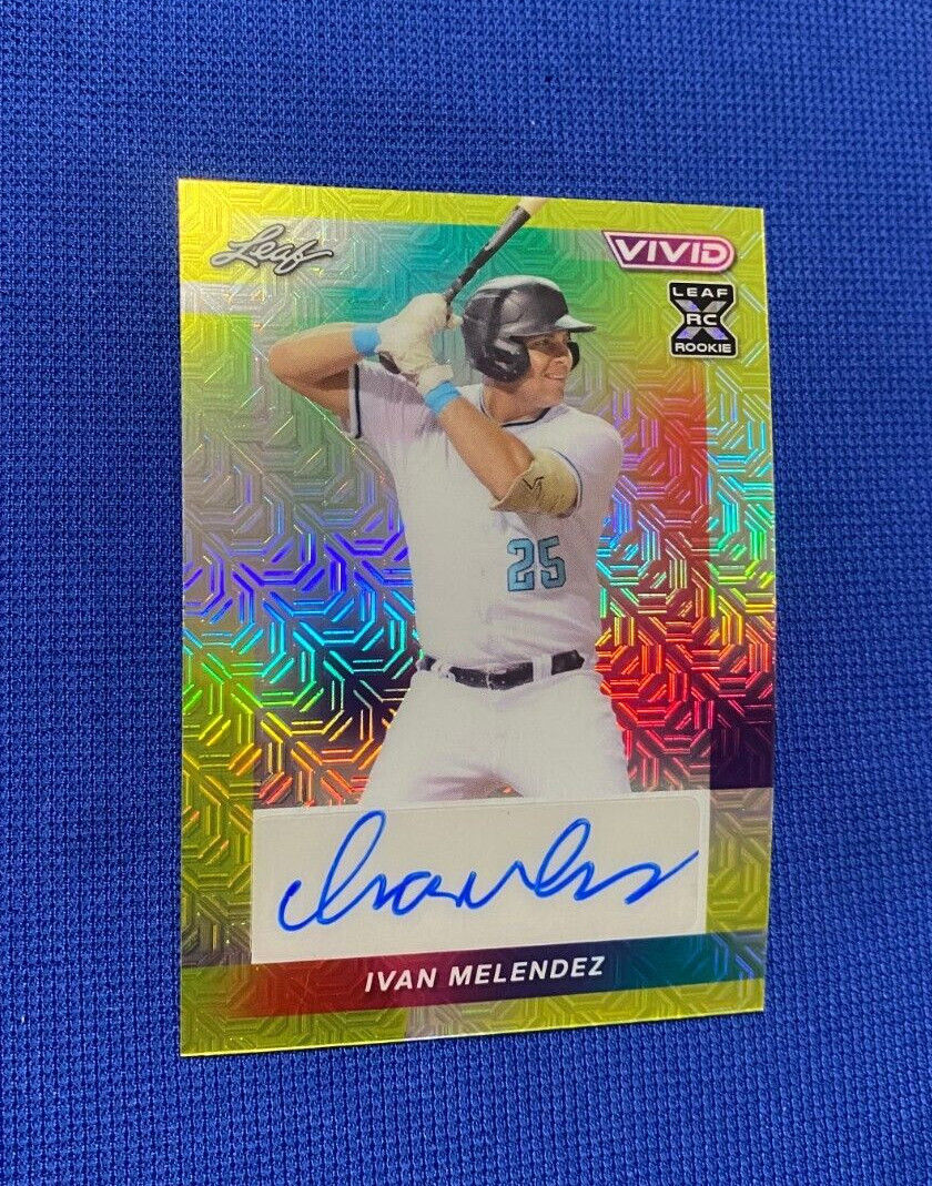 2023 LEAF VIVID IVAN MELENDEZ RC ROOKIE AUTO SIGNED CARD #BA-IM1 3/10