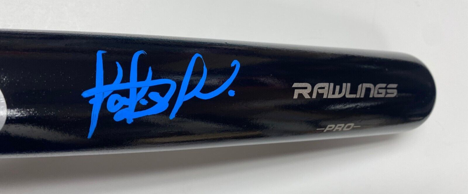FERNANDO TATIS JR SD PADRES SIGNED AUTO BLK RAWLINGS PRO BAT USA HOLO BLUE INK !