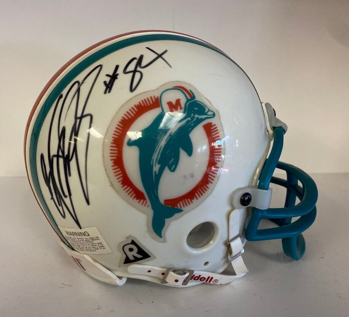 TROY DRAYTON #84 MIAMI DOLPHINS SIGNED AUTOGRAPHED RIDDELL MINI HELMET W/COA