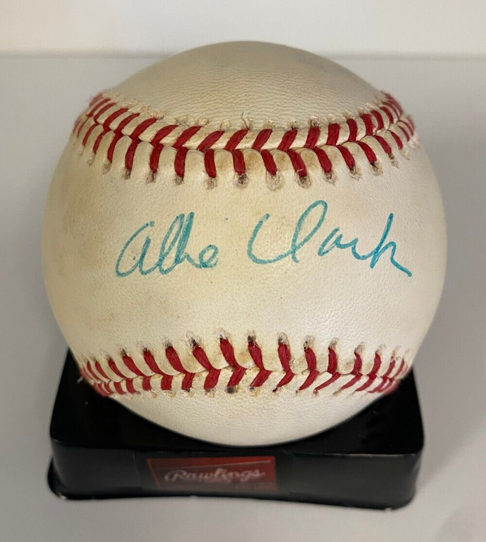 ALLIE CLARK CLEVELAND INDIANS/A'S SIGNED AUTOGRAPHED A.L. BASEBALL BECKETT