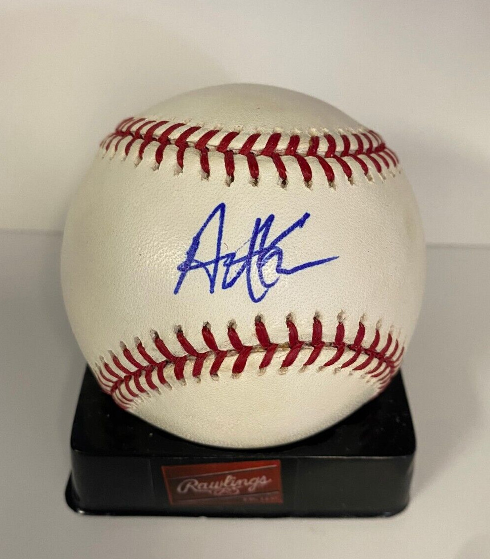 AUSTIN KEARNS REDS/YANKEES/NATS SIGNED AUTOGRAPHED M.L. BASEBALL BECKETT AUTH