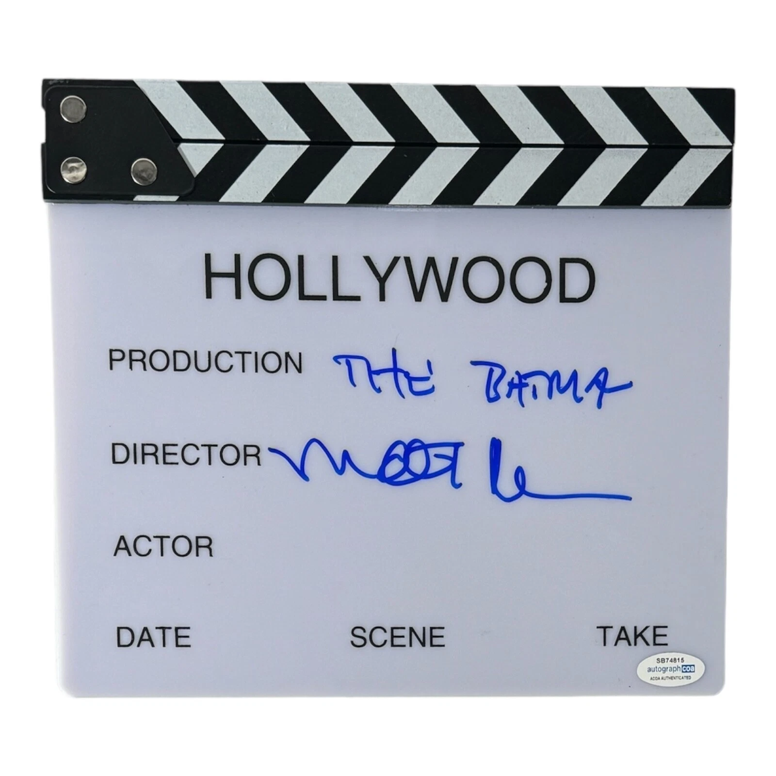 Matt Reeves Signed The Batman Movie Director Clapboard Autograph ACOA COA