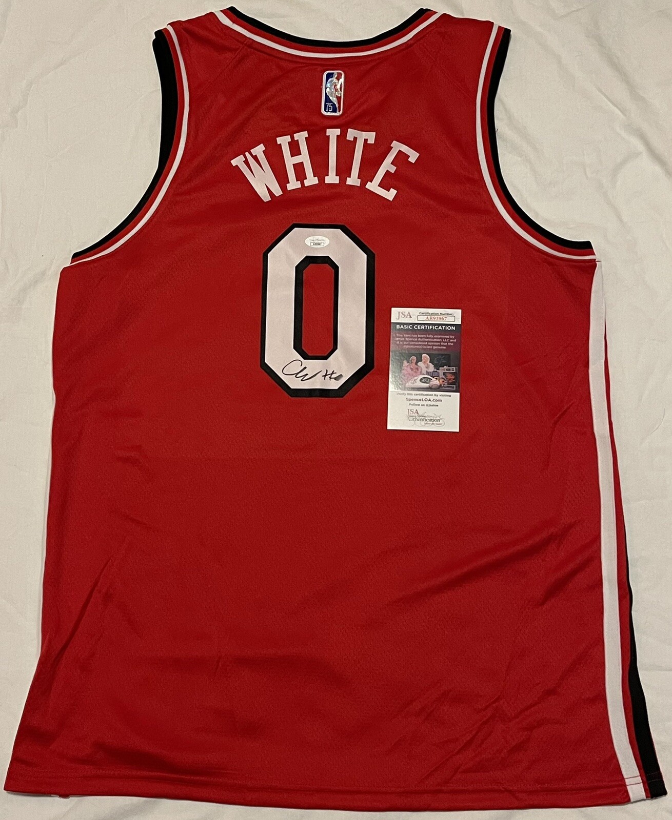 Coby White Signed Autographed Chicago Bulls Jersey JSA COA Windy City