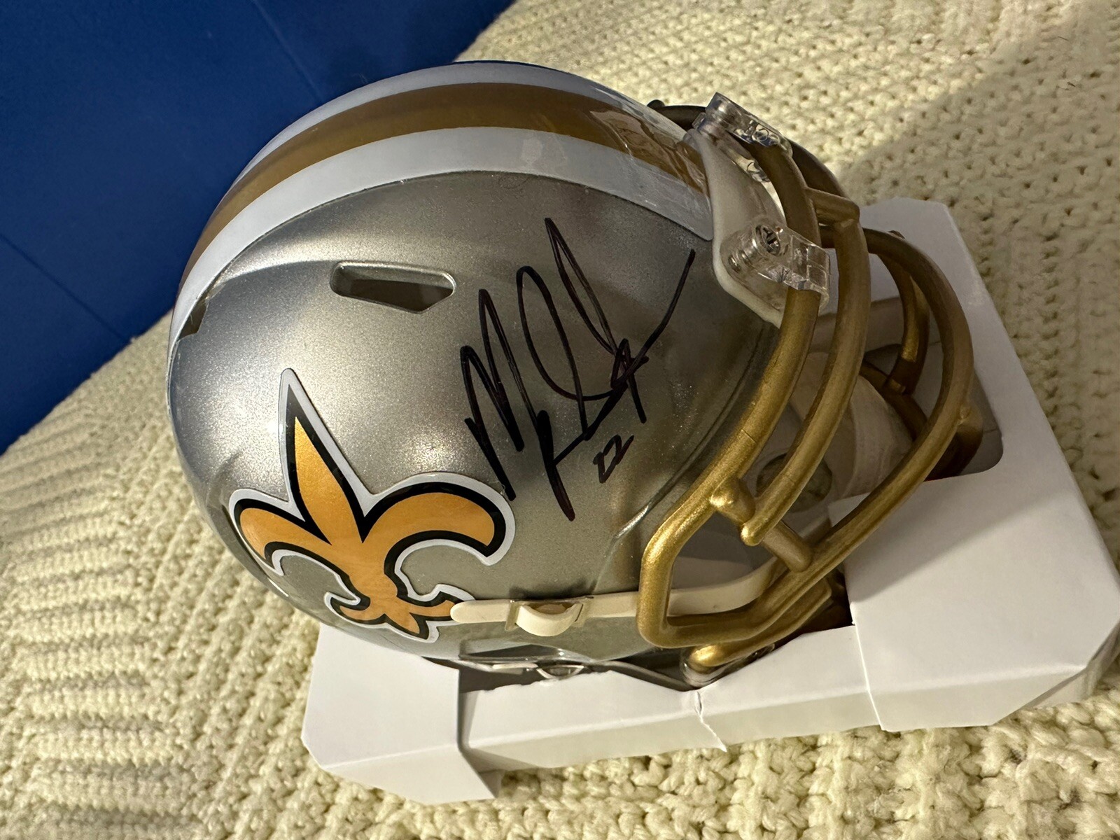 Mark Ingram Signed New Orleans Saints Mini Helmet Autographed