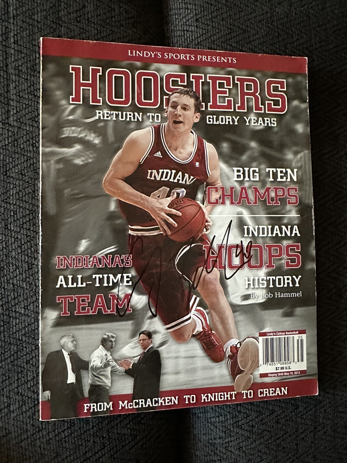 Cody Zeller Signed Indiana Hoosiers Magazine 2012-13 Autographed Lindy’s IU