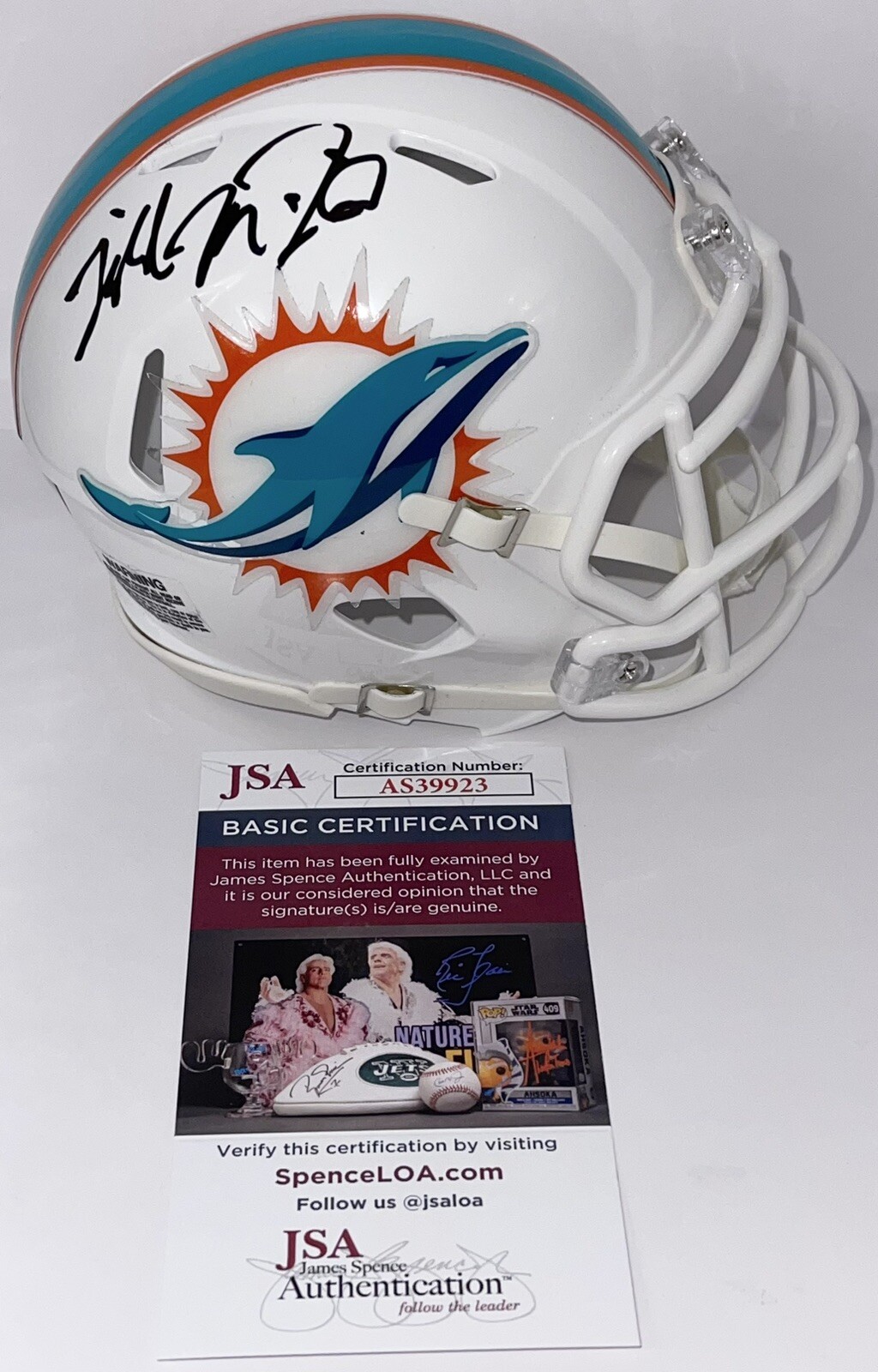 Mike McDaniel Signed Autographed Miami Dolphins Mini Helmet JSA COA