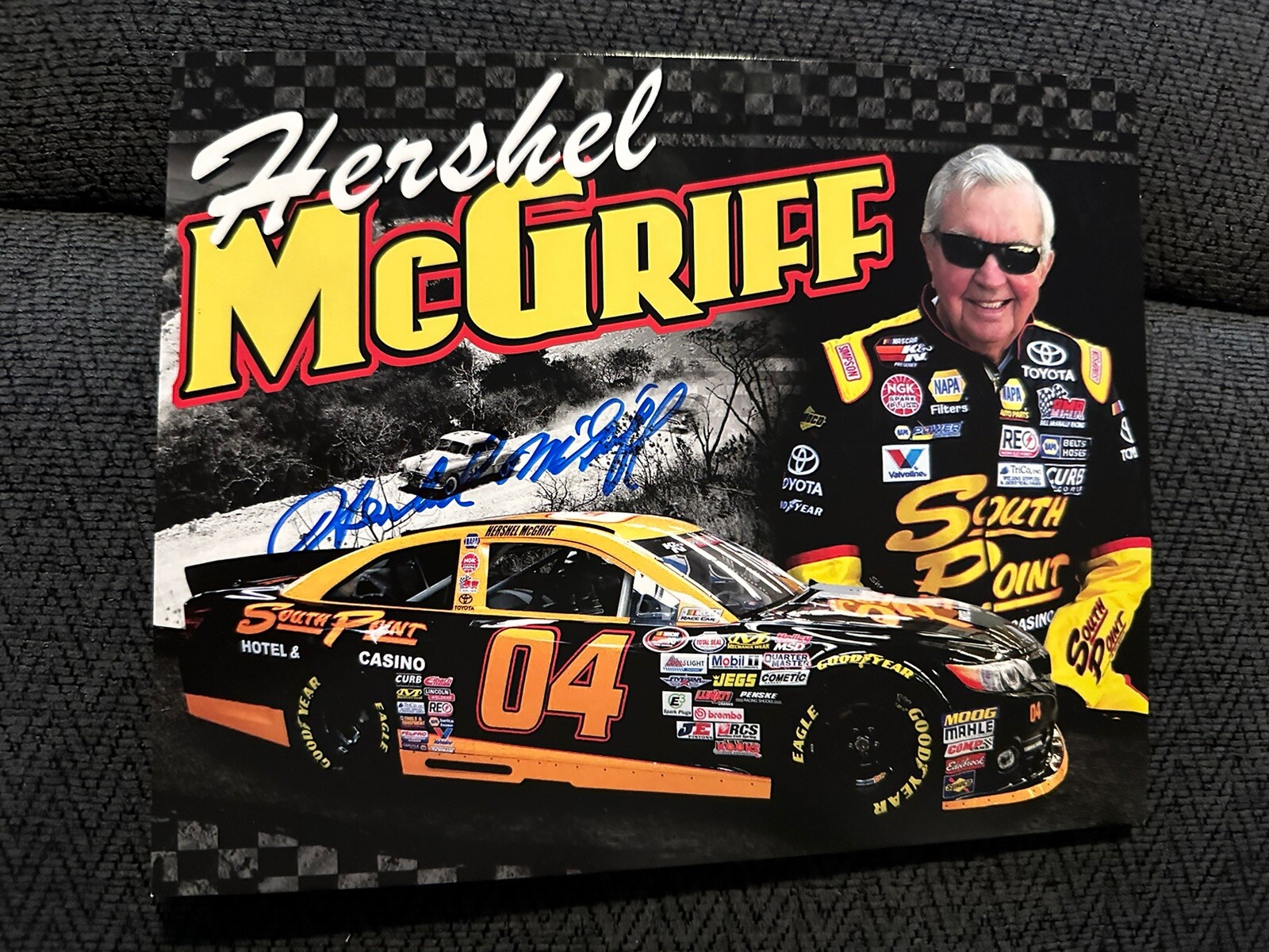 Hershel McGriff Signed Promo Hero Card Nascar Autographed