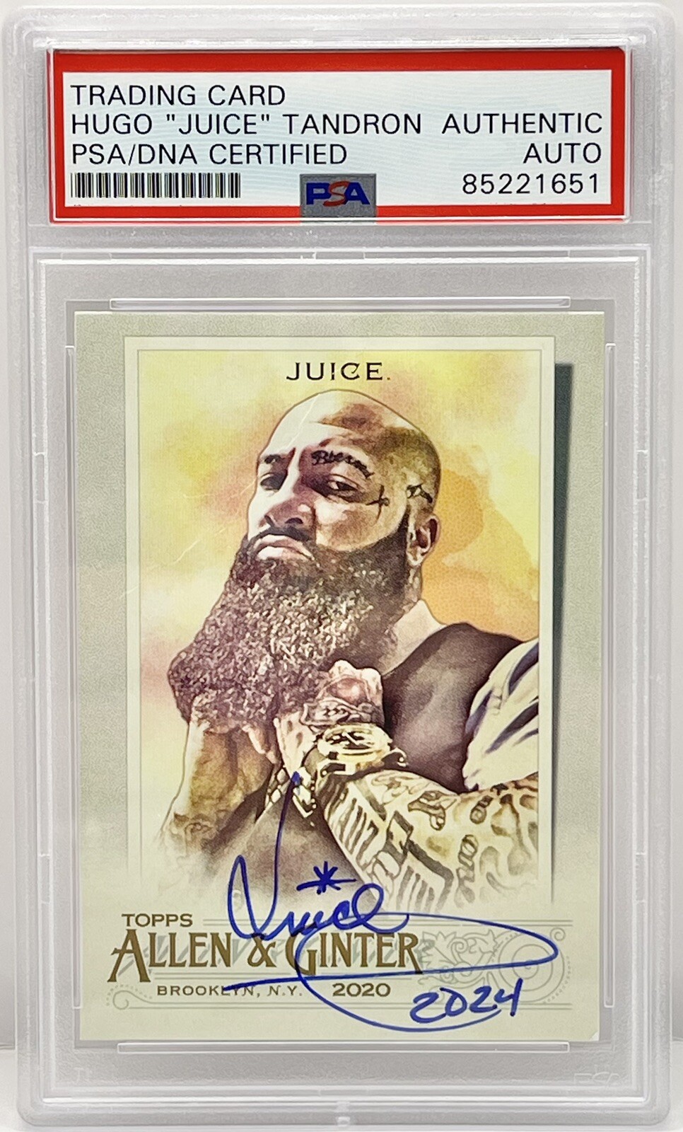 Hugo “Juice” Tandron Signed 2020 Allen & Ginter Card Barber PSA/DNA Slabbed