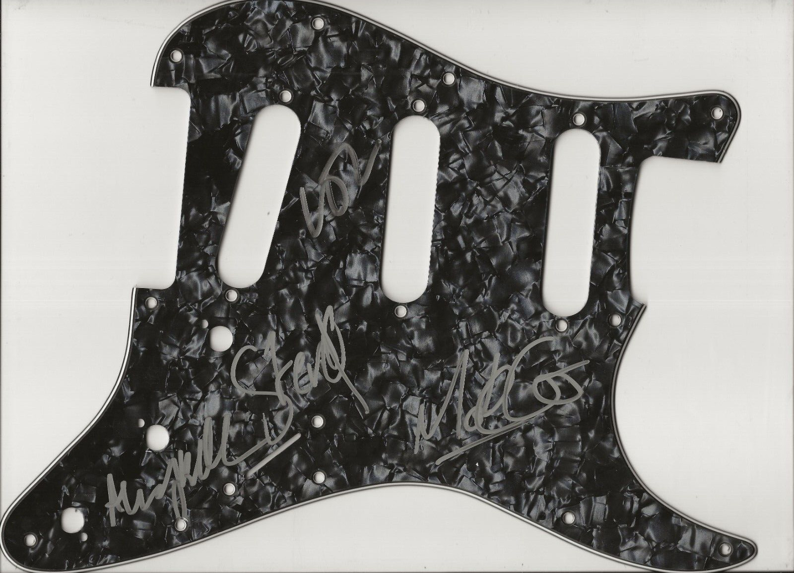 Ride band REAL hand SIGNED Guitar Pickguard #2 COA Autographed by all 4 members