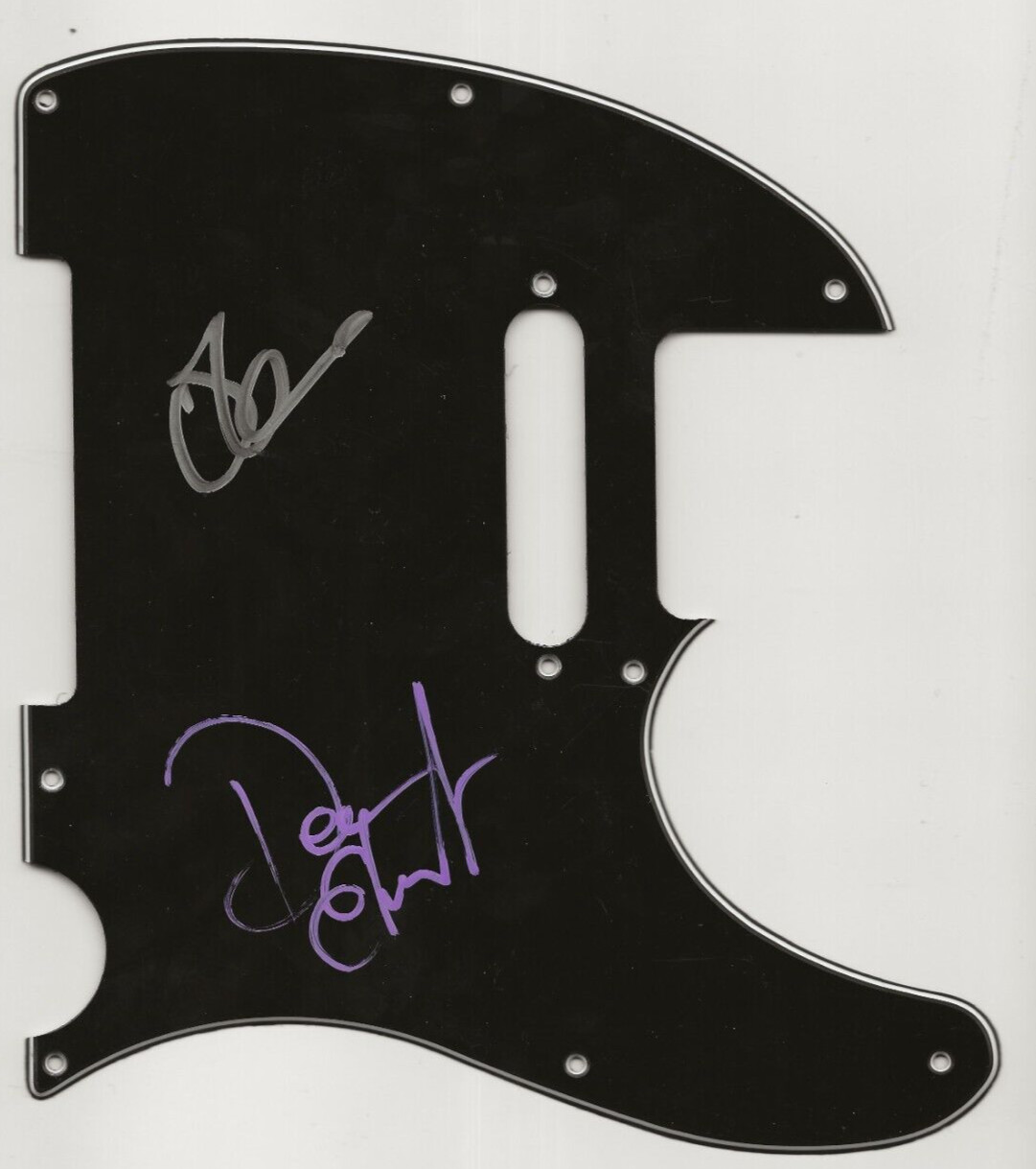 The Temptations REAL SIGNED Guitar Pickguard COA Autographed by Otis & Dennis